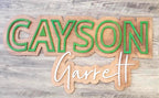 Two Color 3D Name Sign