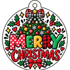Christmas Car Freshie: Merry Christmas (buffalo plaid)