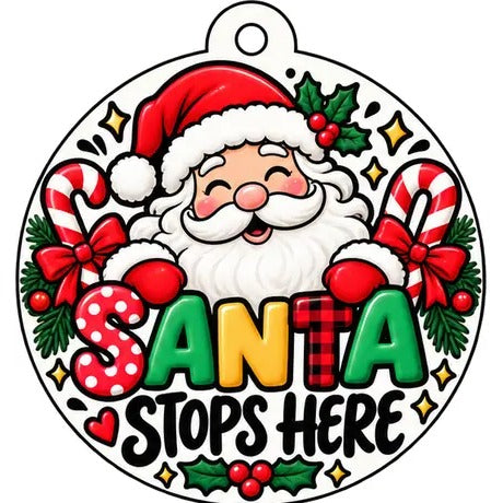 Christmas Car Freshie: Santa Stops Here