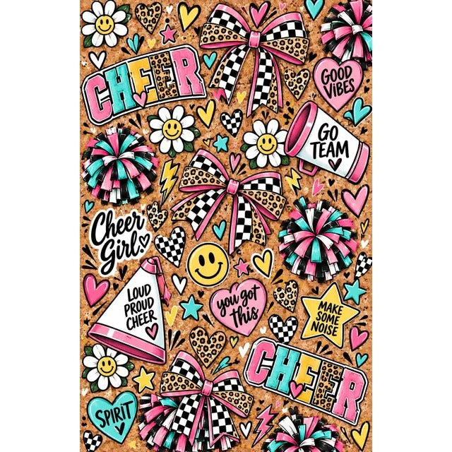 Corkboard: Cheer Doodles (cork look)