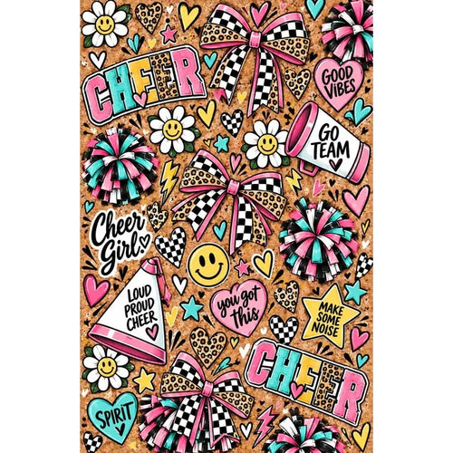 Corkboard: Cheer Doodles (cork look)