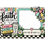 Desk Dry Erase Board: Choose Faith Over Fear