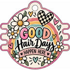Everyday Hair Tie Holder: Good Hair Days Happen Here (rainbow)