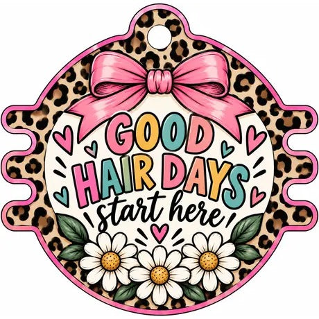 Everyday Hair Tie Holder: Good Hair Days Start Here (leopard)