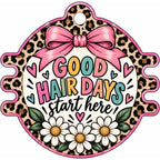 Everyday Hair Tie Holder: Good Hair Days Start Here (leopard)