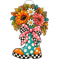 Fall Floral Rain Boot Door Hanger