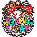 Game Day Car Freshie: Baseball Game Day (red bow)