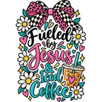 Inspirational Keychain: Fueled by Jesus & Iced Coffee