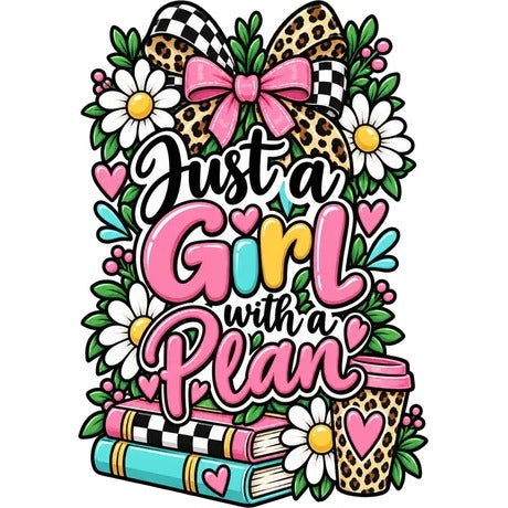 Inspirational Keychain: Just a Girl with a Plan