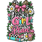 Inspirational Keychain: Just a Girl with a Plan