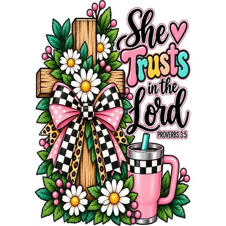 Inspirational Keychain: She Trusts in the Lord