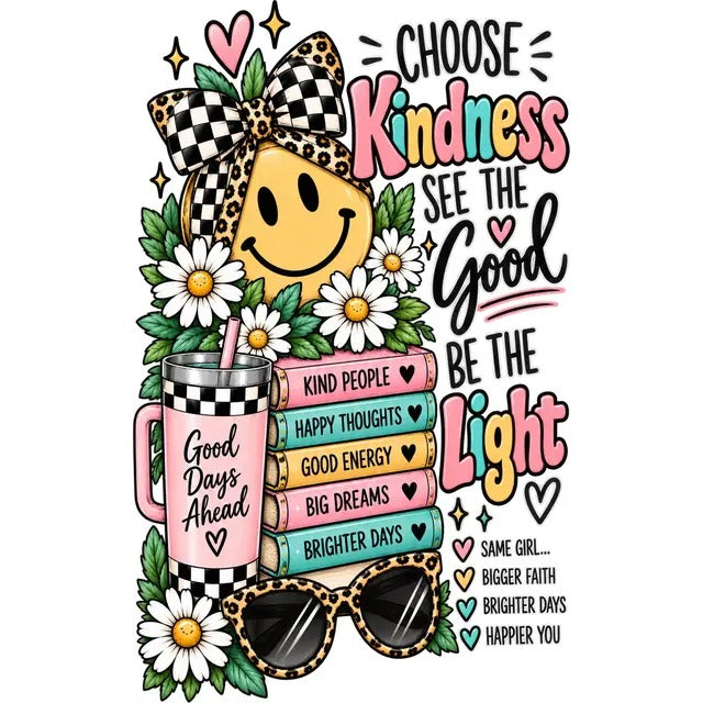 Inspirational Notebook: Choose Kindness, See the Good, Be the Light