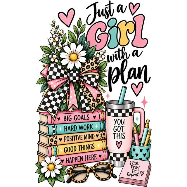 Inspirational Notebook: Just a Girl With a Plan
