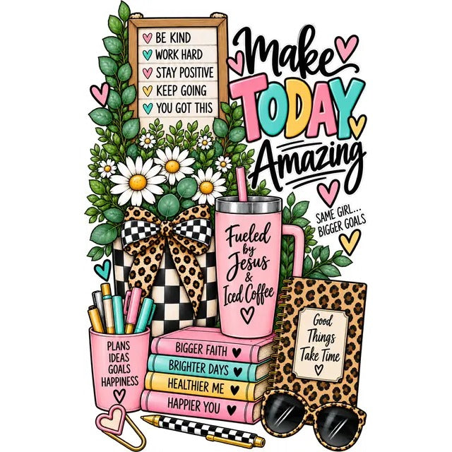Inspirational Notebook: Make Today Amazing (checklist)