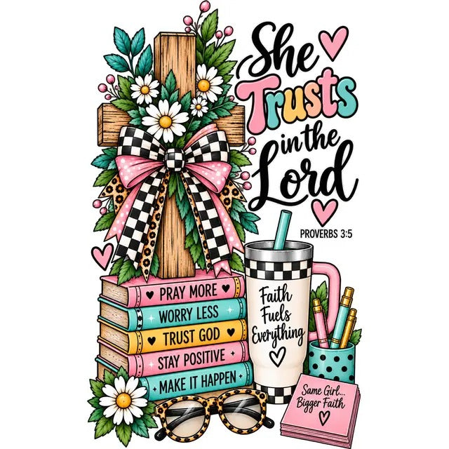Inspirational Notebook: She Trusts in the Lord (Proverbs 3:5)
