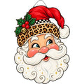 Leopard Hat Santa Door Hanger