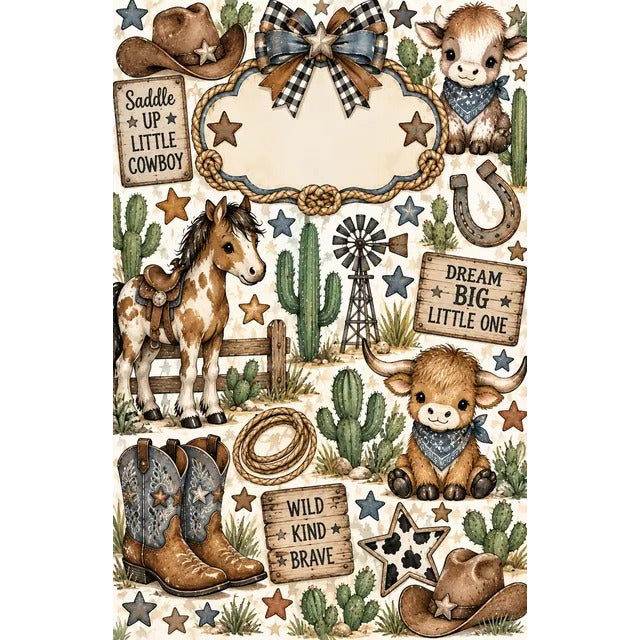 Nursery Corkboard: Vintage Little Cowboy