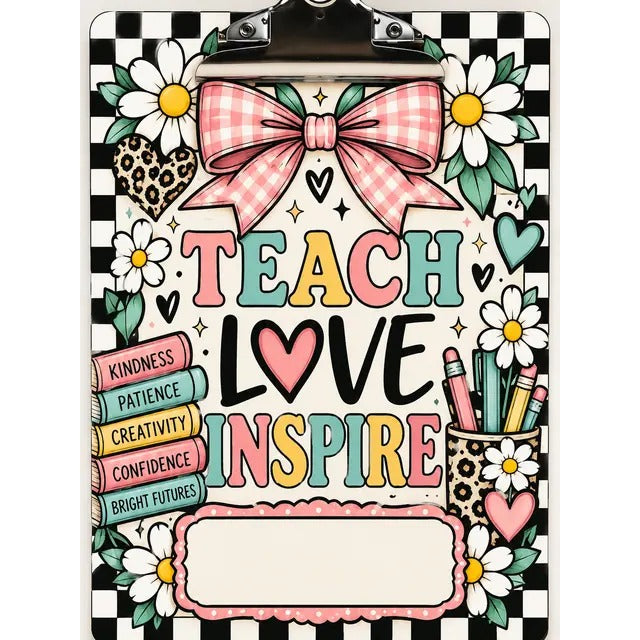 Personalized Clipboard: Teach, Love, Inspire