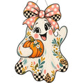 Pumpkin Hug Ghost Door Hanger