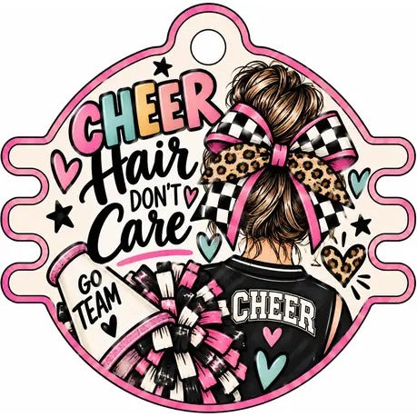 Sports Activities Hair Tie Holder: Cheer Hair Don't Care
