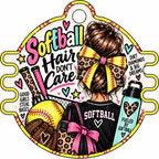 Sports Activities Hair Tie Holder: Softball Hair Don't Care