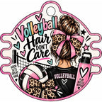 Sports Activities Hair Tie Holder: Volleyball Hair Don't Care