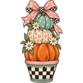 Stacked Pumpkin Topiary Door Hanger