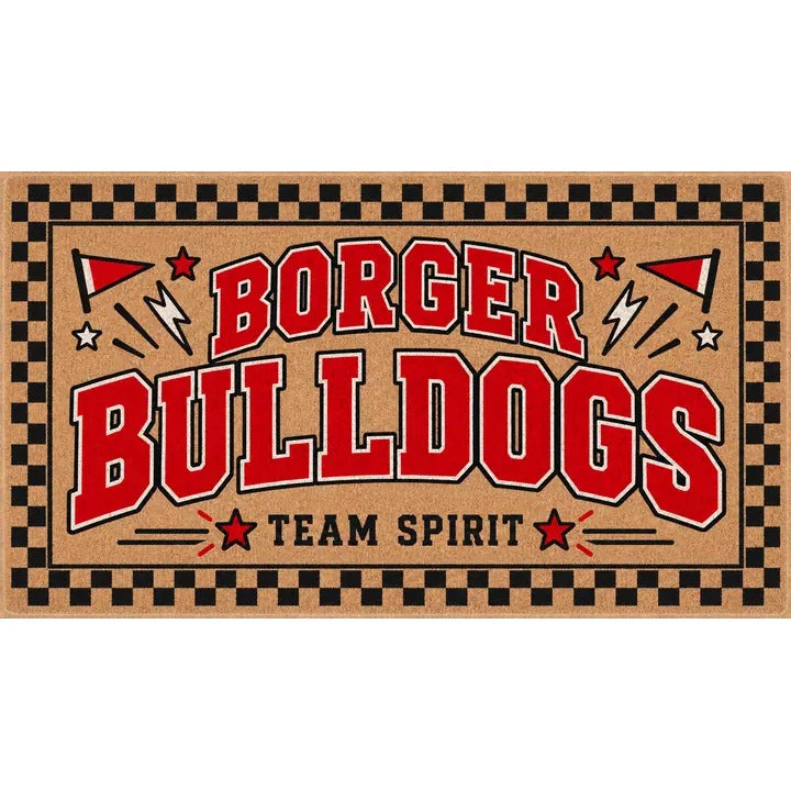 Team Spirit Doormat: Checkered Team Spirit