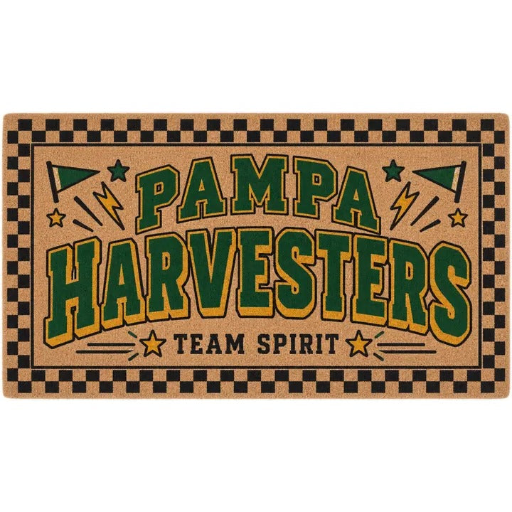 Team Spirit Doormat: Checkered Team Spirit