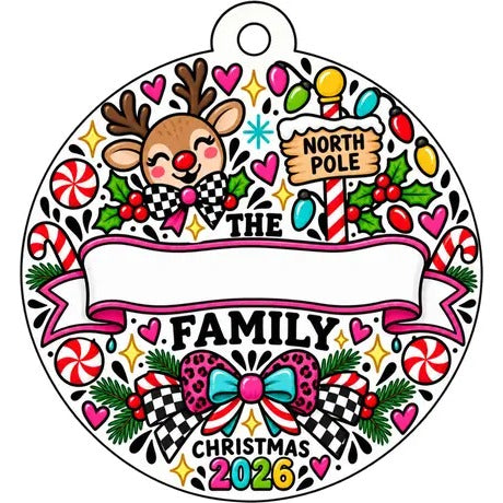 Personalized Family Christmas Ornament 2026, North Pole