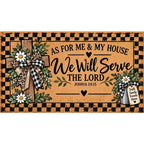 Welcome Doormat: As for Me & My House (Joshua 24:15)
