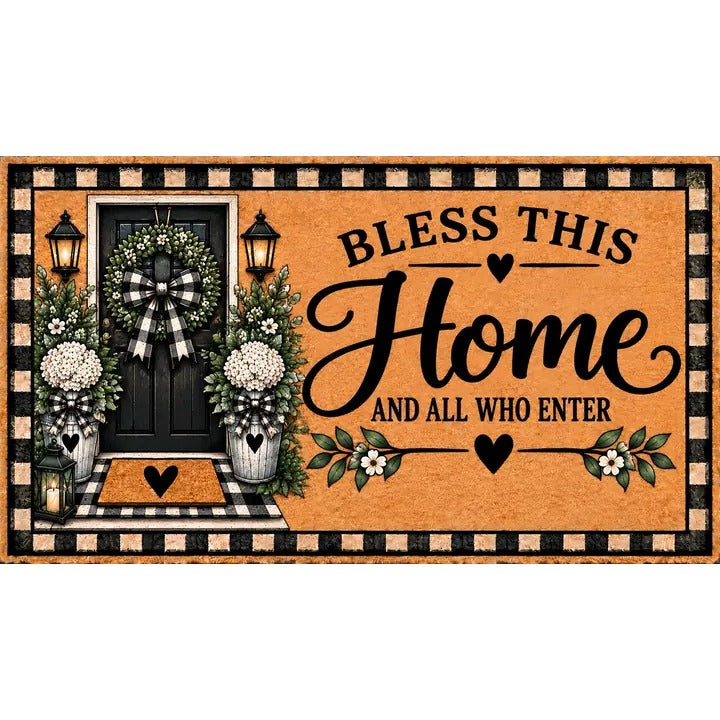 Welcome Doormat: Bless This Home and All Who Enter