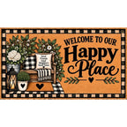 Welcome Doormat: Welcome to Our Happy Place