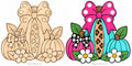 Pumpkin Trio wood cutout with painted inspiration