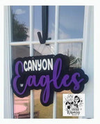 School name door hanger - cutout canyon