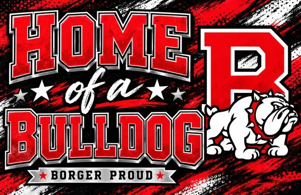 Team yard sign - home of bulldog